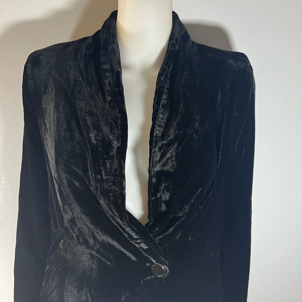 NWT BCBG womens velour blazer jacket size XS - Picture 7 of 14
